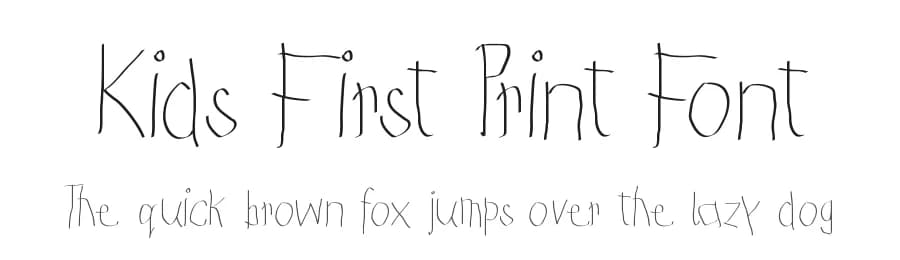 Kids First Print Font by Manfred Klein — Script Handwritten Font