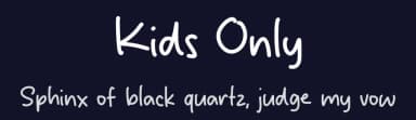 Kids Only by MJType — Script Handwritten Font — thumbnail 2