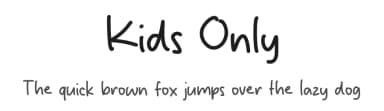 Kids Only by MJType — Script Handwritten Font — thumbnail 1