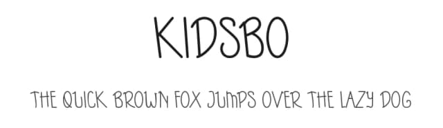 Kidsbo by Hamsah — Script Handwritten Font