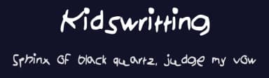 Kidswritting by Antoine Boucher — Script Handwritten Font — thumbnail 2