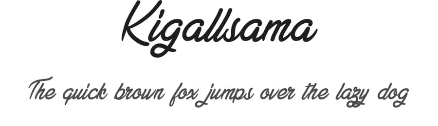 Kigallsama by Gado Gado — Script Handwritten Font