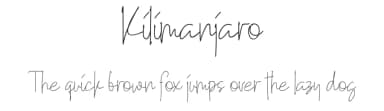 Kilimanjaro by Airotype — Script Handwritten Font — thumbnail 1