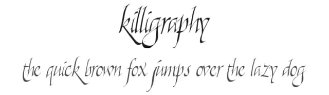 Killigraphy by Toxic Type — Script Handwritten Font
