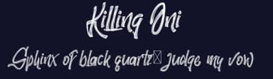Killing Oni by Noah Type — Script Handwritten Font — thumbnail 2