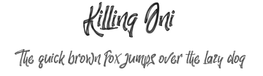 Killing Oni by Noah Type — Script Handwritten Font