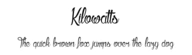 Kilowatts by dcoxy - Greg Medina — Script Handwritten Font — thumbnail 1