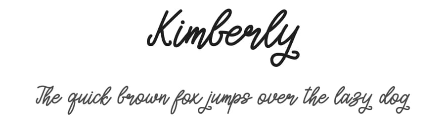 Kimberly by Graphix Line Studio — Script Handwritten Font