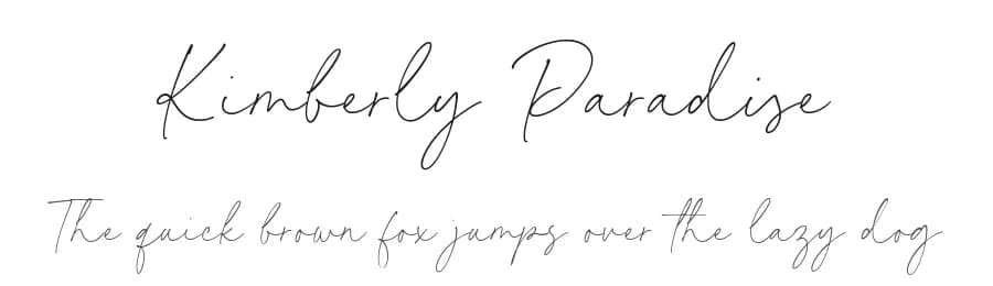 Kimberly Paradise by Timur Type — Script Handwritten Font — preview 1