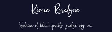 Kimie Roselyne by ReyreyBlue — Script Handwritten Font — thumbnail 2