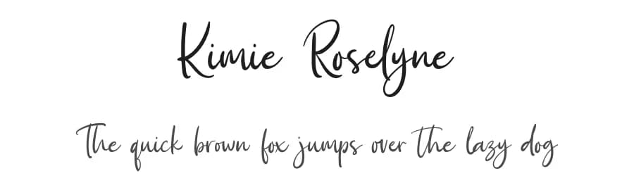 Kimie Roselyne by ReyreyBlue — Script Handwritten Font