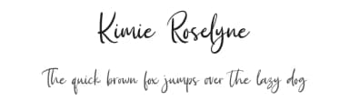 Kimie Roselyne by ReyreyBlue — Script Handwritten Font — thumbnail 1