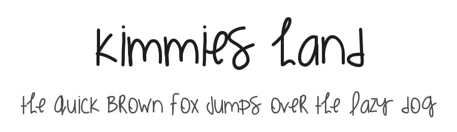 Kimmies Hand by Des Gomez — Script Handwritten Font