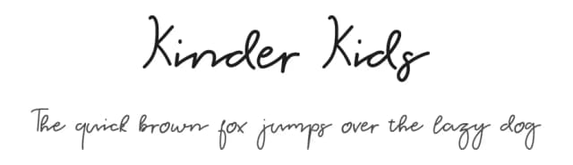 Kinder Kids by Saxofont — Script Handwritten Font