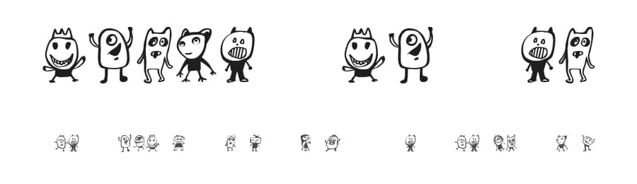 Kinderskizzen by Vladimir Nikolic — Dingbats Font