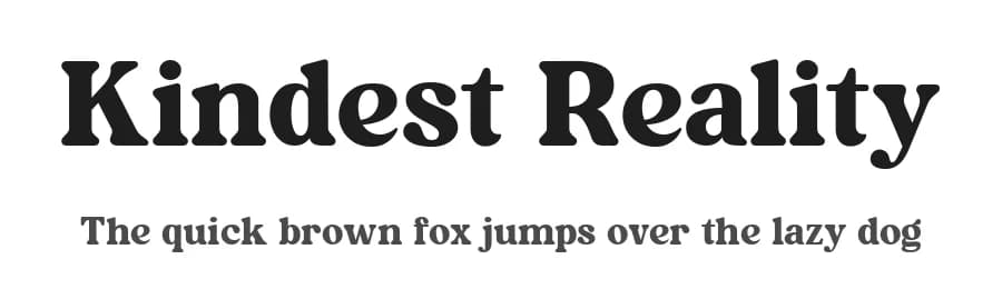 Kindest Reality by Pentagonistudio — Serif Font