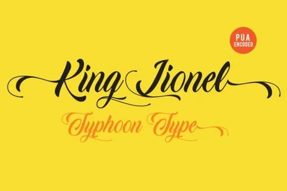King Lionel Font by Typhoon Type™ — Script Handwritten Font