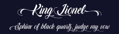 King Lionel by Typhoon Type - Suthi Srisopha — Script Handwritten Font — thumbnail 2