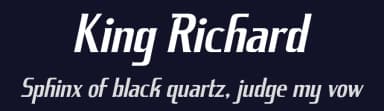 King Richard by Typodermic Fonts — Sans Serif Font — thumbnail 2
