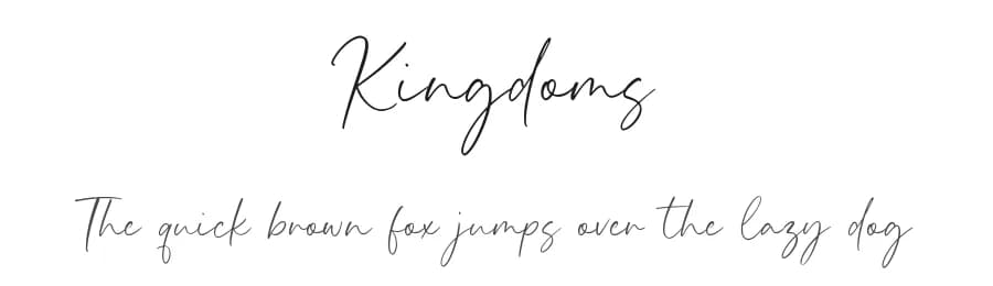 Kingdoms by Timur Type — Script Handwritten Font