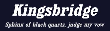 Kingsbridge by Typodermic Fonts — Serif Font — thumbnail 2