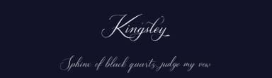 Kingsley by Heinzel Std — Script Handwritten Font — thumbnail 2