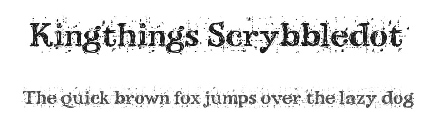 Kingthings Scrybbledot by Kingthings — Script Handwritten Font