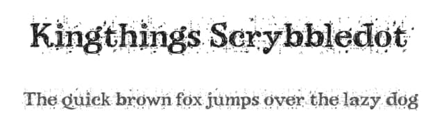 Kingthings Scrybbledot by Kingthings — Script Handwritten Font