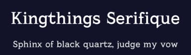 Kingthings Serifique by Kingthings — Serif Font — thumbnail 2