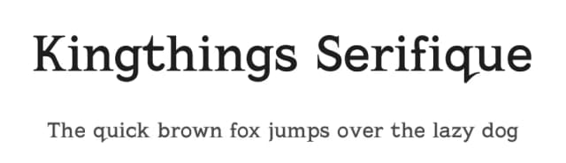 Kingthings Serifique by Kingthings — Serif Font