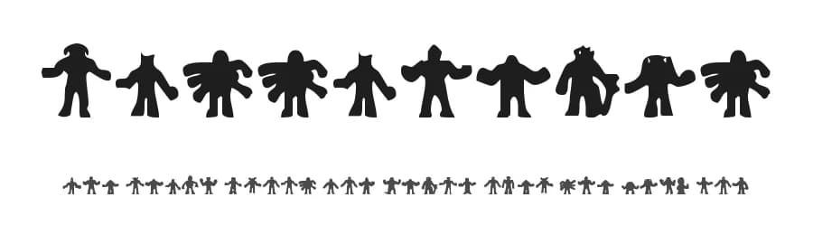 Kinnihuman by Iconian Fonts — Dingbats Font