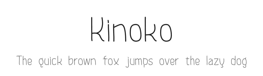 Kinoko by Motoki Higa — Script Handwritten Font