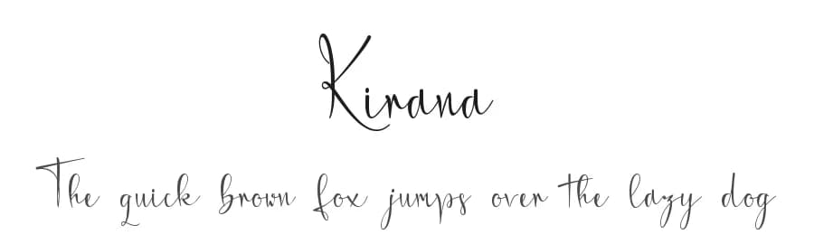 Kirana by Harjuno Kristanto — Script Handwritten Font
