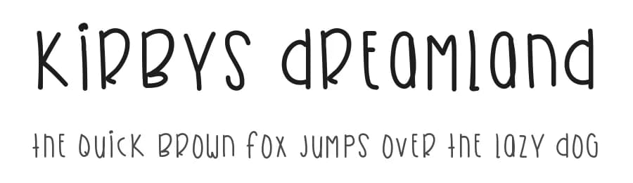Kirbys Dreamland by Des Gomez — Script Handwritten Font