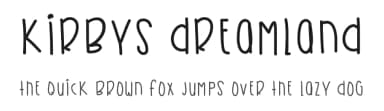 Kirbys Dreamland by Des Gomez — Script Handwritten Font — thumbnail 1