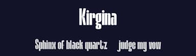 Kirgina by Dharmas Foundry — Sans Serif Font — thumbnail 2