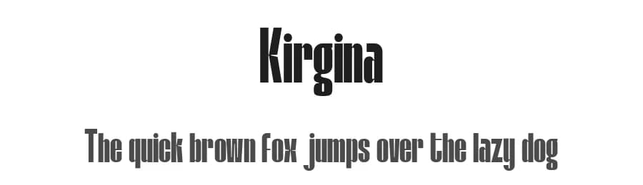 Kirgina by Dharmas Foundry — Sans Serif Font