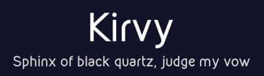 Kirvy by Youssef Habchi — Sans Serif Font — thumbnail 2