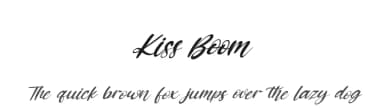 Kiss Boom by Kong Font — Script Handwritten Font — thumbnail 1