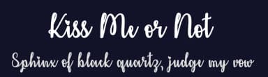 Kiss Me or Not by Misti's Fonts — Script Handwritten Font — thumbnail 2