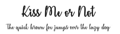 Kiss Me or Not by Misti's Fonts — Script Handwritten Font — thumbnail 1