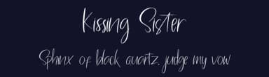 Kissing Sister by nomlimofont — Script Handwritten Font — thumbnail 2