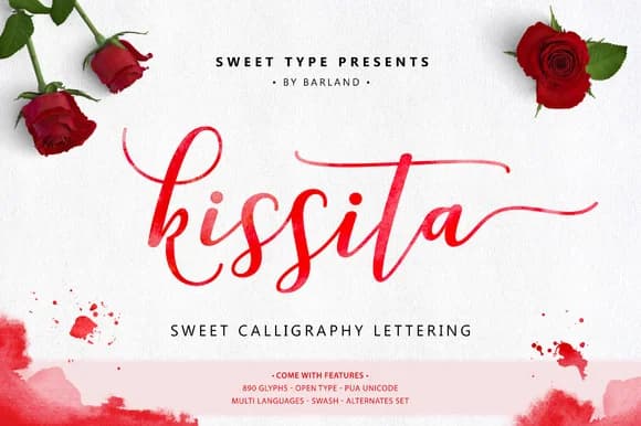 Kissita Font by barland — Script Handwritten Font