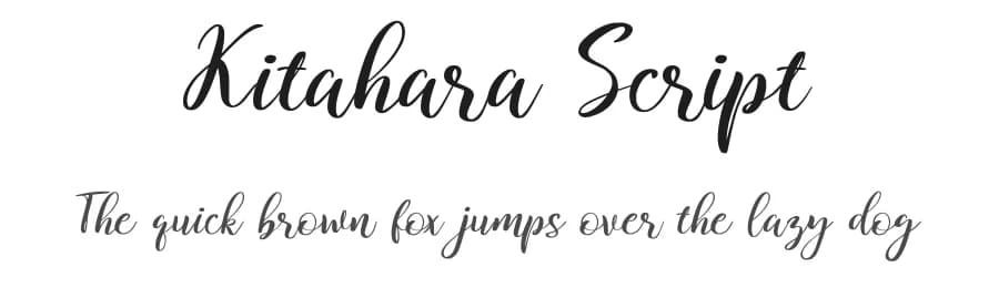 Kitahara Script by Balibilly Design — Script Handwritten Font