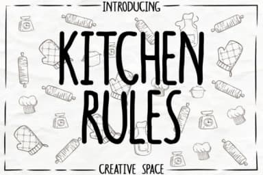 Kitchen Rules Font by creativespace — Script Handwritten Font — thumbnail 1