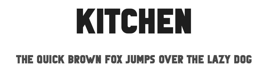 Kitchen by Design Vector10 — Sans Serif Font