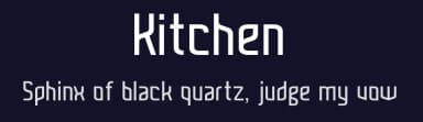 Kitchen by Nathan Thomet — Sans Serif Font — thumbnail 2