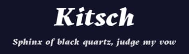 Kitsch by Zetafonts — Serif Font — thumbnail 2