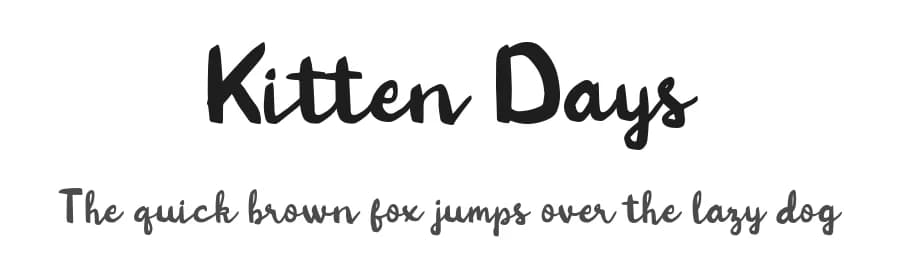 Kitten Days by Craft Supply Co. — Script Handwritten Font