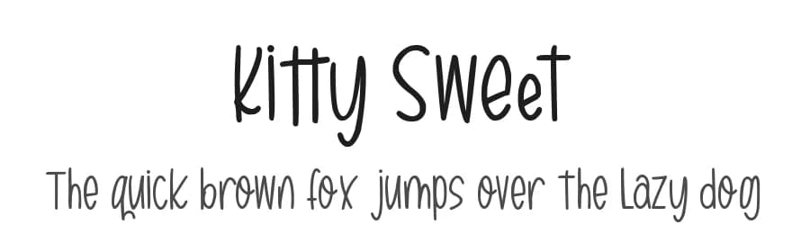 Kitty Sweet by zamjump — Script Handwritten Font